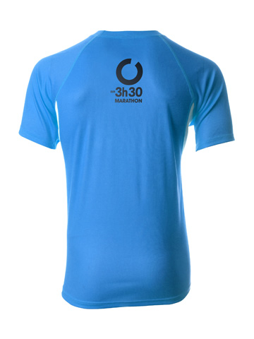 Blue Men's T-Shirt Back